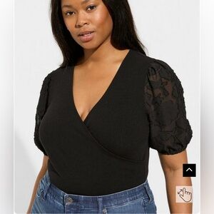Torrid Super Soft Ribbed VNeck Crop Top